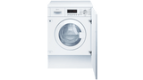 Masina de spalat rufe cu uscator incorporabila Neff V6540X2EU, 7 kg spalare, 4 kg uscare, 1400 RPM, EcoSilence Drive, Display LCD, AquaStop, Clasa E, Alb