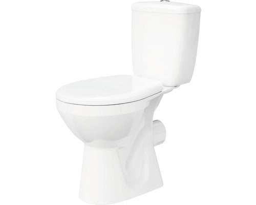 Set WC Compact Cersanit Rhodos, Include Rezervor si Capac WC, Alb