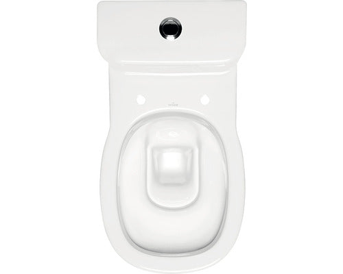 Set Vas WC compact Facile, Cersanit, cu capac WC duroplast, rezervor WC 3/6 L admisie inferioara, evacuare orizontala