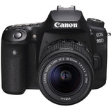 Aparat foto DSLR Canon EOS 90D, 32.5 MP, 4K, Negru + Obiectiv 18-55mm IS STM