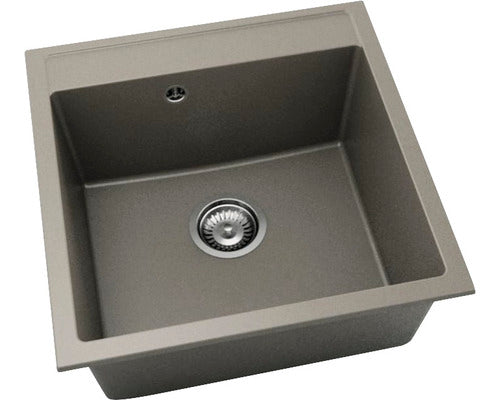 Chiuveta Bucatarie Cu O Cuva Fat Avangard 225 51x51 Cm, Fara Picurator, Fatgranit Desert Rose