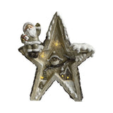 Decoratiune Craciun, Mos Craciun pe stea, LED, 40x15,5x49,5 cm