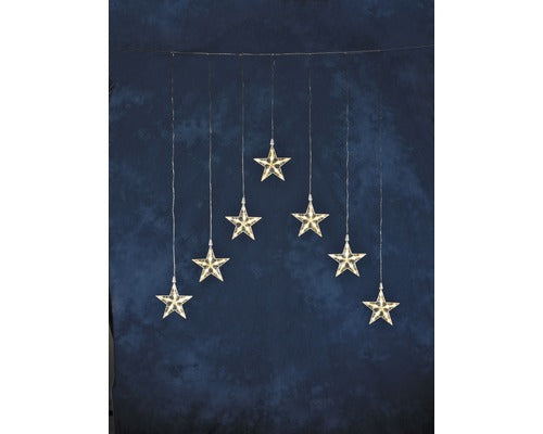 Perdea Luminoasa Led Konstsmide, 7 Stele, Pentru Interior Si Exterior, 35 Becuri, Alb Cald