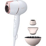 Uscator de par Philips Prestige BHD628/00, senzor SenseIQ, 2 setari viteza, 3 moduri presetate de uscare, ingrijire cu ioni, design compact, difuzor de volum, cap de coafare 11 mm, cap de uscare, 1800 W, roz/alb
