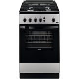 Aragaz Zanussi ZCG510U1SA, 4 arzatoare, Gaz, Aprindere electrica, 50 cm, Argintiu