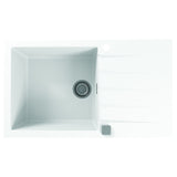 Chiuveta Alveus Cadit 40, material compozit, reversibila, sifon pop-up inclus, 860x500x200mm, alb