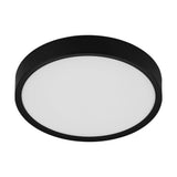 Plafoniera MUSURITA, EGLO, LED, 18W, 2000 lm, lumina calda, otel, negru, plastic, alb, 34 x 6 cm