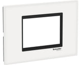 Rama Aparataje Schneider Easy Styl 3 Module, Sticla Alb/negru