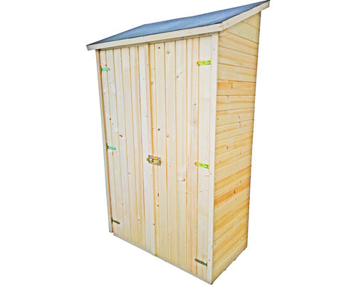Magazie Gradina Habrita Cu Rafturi Lemn Masiv 120x60 Cm