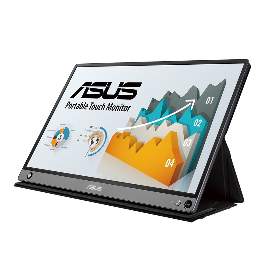 Monitor portabil ASUS ZenScreenTouch, 16'', MB16AMTR, IPS, Full HD (1920 x 1080), 60 Hz, 10-point touch