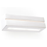 Lampa de perete Vega alba ceramica 1 bec dreptunghiular modern de interior