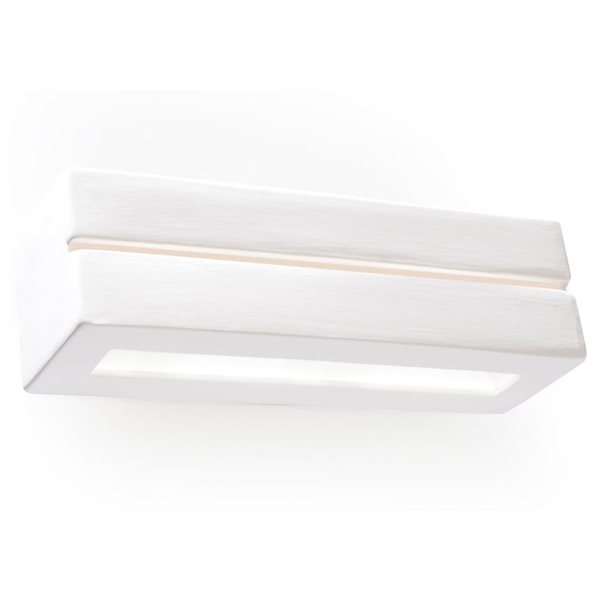 Lampa de perete Vega alba ceramica 1 bec dreptunghiular modern de interior