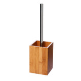 Perie wc cu suport din bambus, Frandis, 10x10x36.5 cm, bambus natur