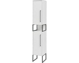 Dulap Baie Inalt Limone H300, 2 Usi, PAL, 183,4x33 cm, Alb Creta