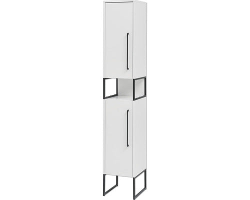 Dulap Baie Inalt Limone H300, 2 Usi, PAL, 183,4x33 cm, Alb Creta