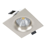 Spot incastrabil, SALICETO, EGLO, LED, 6W, 380 lm, 3000K, aluminiu, sticla, nichel mat, 8.8 x 8.8 x 4.2 cm