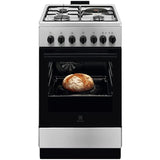 Aragaz ELECTROLUX LKM520011X, 4 Arzatoare, Gaz + Electric, L 50 cm, Grill, Inox