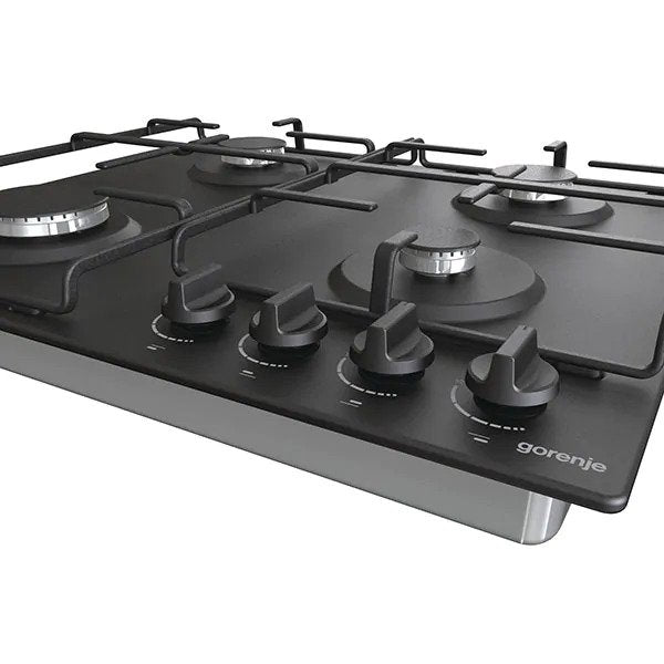 Plita incorporabila GORENJE G640EB, gaz, 4 arzatoare, Negru