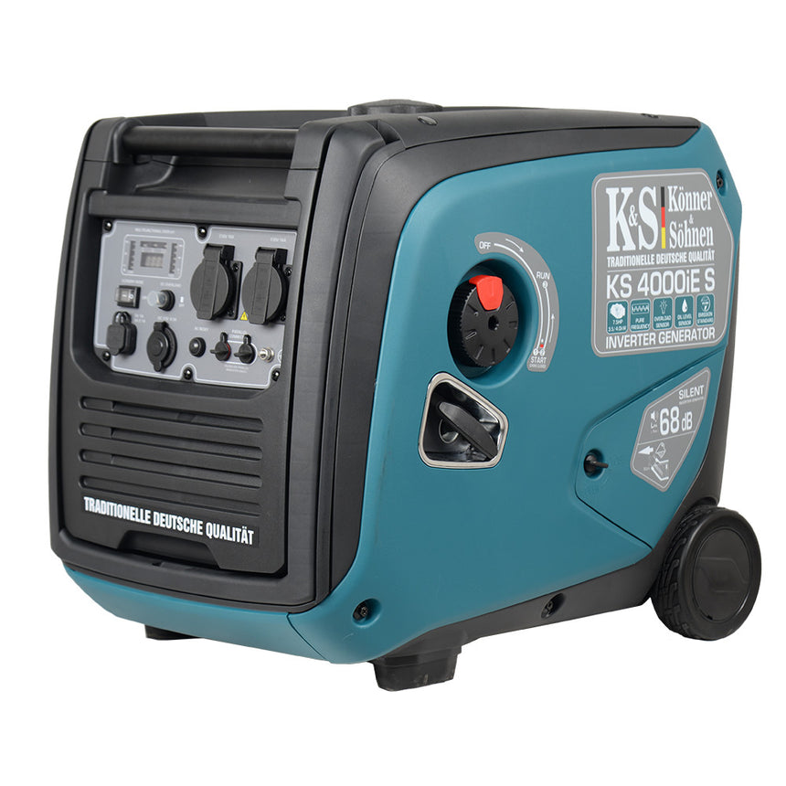 Generator curent digital inverter Könner & Söhnen KS 4000iE S, 4.0 kW, 230 V, 2 prize х16А , silentios, demaraj electric, LED display, protectii automate, consum redus, bobinaj cupru