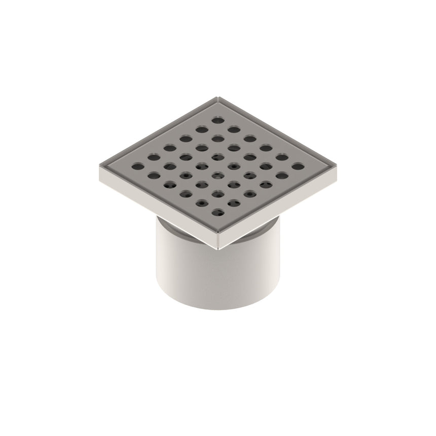 Sifon Inox, VODALAND, 150x150, cu gratar perforat, iesire verticala DN110, L15, 151x151x130 mm