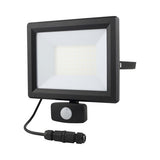 Proiector cu LED integrat Luceco 50W 4000 lumeni IP65, senzor de miscare, lumina neutra