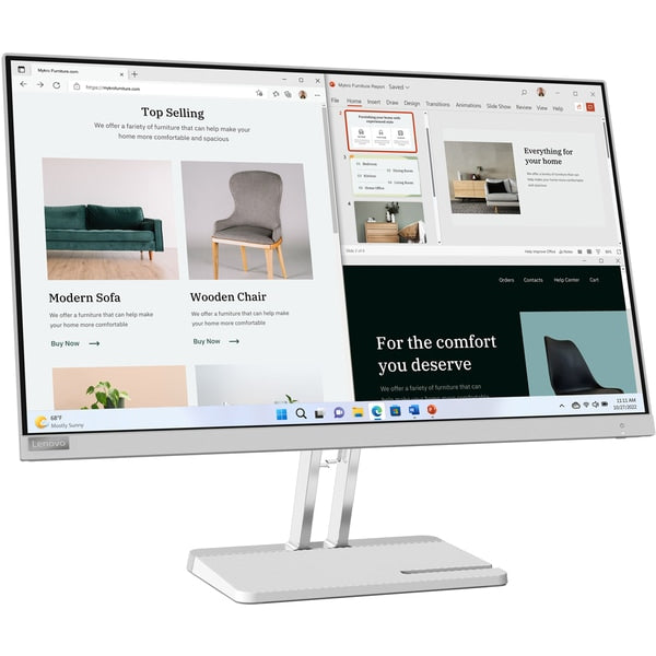 Monitor LED VA LENOVO L27e-40, 27", FHD, 100Hz, FreeSync, Clasa E Gri