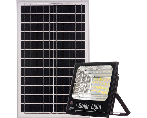 Proiector Solar Cu Led Ql Lighting 20000 Lumeni 3000-8000k, Cu Telecomanda, Aluminiu Negru