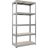 Raft metalic 5 polite MDF FUTUR 180X90X45 CM, 175kg/polita, galvanizat, fara suruburi