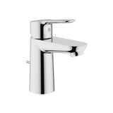 Baterie lavoar Grohe BauEdge 23328000, marimea S, monocomanda, 3/8'', cartus ceramic, evacuare cu tija, crom