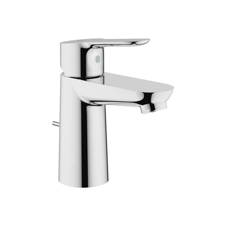 Baterie lavoar Grohe BauEdge 23328000, marimea S, monocomanda, 3/8'', cartus ceramic, evacuare cu tija, crom