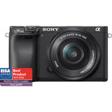 Aparat foto Mirrorless Sony Alpha A6400 LB, 24.2 MP, APS-C, E-mount, 4K HDR, 4D Focus, Time-lapse, ISO 100-32000, Negru + Obiectiv SELP1650 16-50 mm