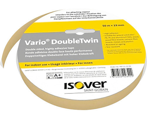 Banda Dublu Adeziva Isover Double Twin 19 mm 50 m
