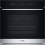 Cuptor incorporabil Whirlpool WOI78PT1SXA, Electric, 73 l, Autocuratare pirolitica, Thenologie al 6-lea simt, Casa A+, Negru/Inox