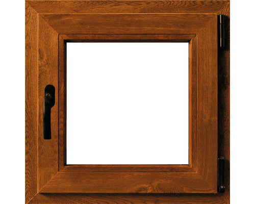 Fereastra Pvc Termopan 6 Camere 56x56 Cm Stejar Auriu Dreapta Deschidere Dubla