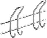 Cuier De Perete Cu 2x3 Carlige Hettich Classic 285x165x75 Mm, Otel Argintiu