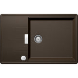 Chiuveta granit Schock Tia D-100LS Bronze Cristadur 780 x 500 mm cu Sifon Automat, adancime cuva 198 mm, reversibila, montare pe blat