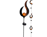 Lampa Solara Led Floare De Metal H 23 Cm, Alb Cald