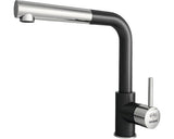 Baterie bucatarie monocomanda cu dus extractibil Impact, cartus cu disc ceramic 40 mm, aerator M24, Fatgranit negru