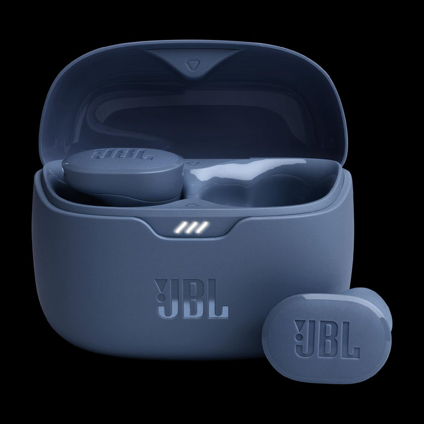 Casti in-ear JBL Tune Buds, True wireless, Active Noise Cancelling, Bluetooth, 4 Microfoane, Autonomie 48H, IP54, Albastru