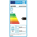 Cuptor incorporabil GORENJE BOS67372CLB, Electric, Airfry, Gatire asistata cu abur, 12 functii, Raft telescopic, 77 l, Clasa A, Negru