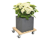 Suport Ghiveci Cu Roti, Fag, Wagner system, 38x38 Cm, Capacitate Portanta 200 Kg