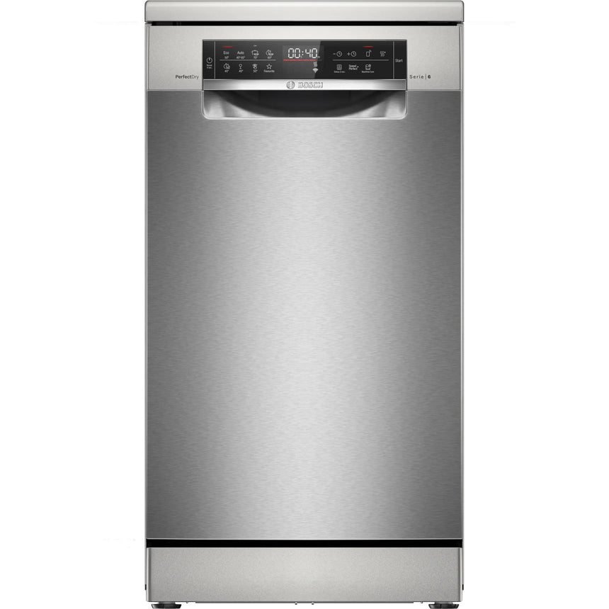 Masina de spalat vase Bosch SPS6ZMI29E, 10 seturi, 8 programe, Home Connect, Silence Plus, Clasa C, 45 cm, Inox