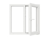 Fereastra PVC Termopan 4 Camere 100x100 cm Alba Fixa Deschidere Dubla Dreapta, Alb