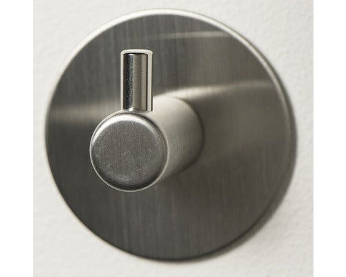 Cuier Baie Tiger Rino, 1 Agatatoare, Montaj Prin Lipire, Inox Mat