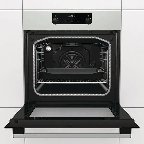 Cuptor incorporabil GORENJE BP737EX, Electric, Autocuratare pirolitica, 70 l, Clasa A+, Negru-Inox