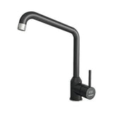 Baterie bucatarie monocomanda Impact, pipa inalta, cartus cu disc ceramic 40 mm, aerator, negru