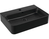 Lavoar Pe Blat Jungborn Three 60x42 Cm Negru Mat, Ventil Scurgere Ceramic