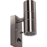 Aplica Gradina Exterior Erste Antal 2x35W Max GU10 EL0042539 IP65 Culoare Argintiu Senzor Prezenta Lumina