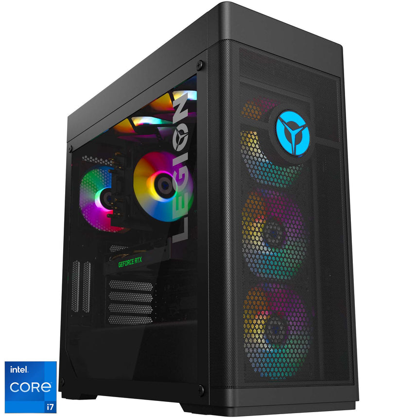 Sistem Gaming PC Lenovo Legion T7 34IMZ5 cu procesor Intel® Core™ i7-11700K pana la 5.00 GHz, Rocket Lake, 32GB DDR4, 1TB SSD M.2 + 512GB SSD M.2, NVIDIA GeForce RTX 3070 8GB GDDR6, Free DOS