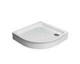 Cadita de dus semirotunda Radaway Siros A 80x80x17 cm acril alb